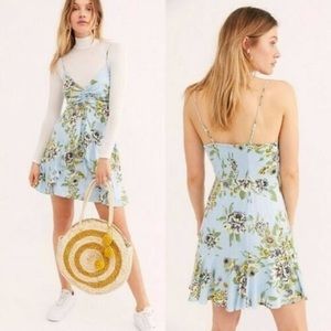 Free people Happy Heart Ruched Mini Dress